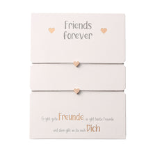 Lade das Bild in den Galerie-Viewer, Armband Freundschaftsarmband Herz rosévergoldet Friends Forever CRYSTALS