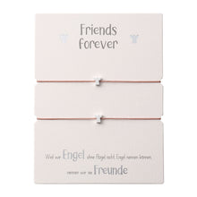 Lade das Bild in den Galerie-Viewer, Armband Freundschaftsarmband Schutzengel versilbert Friends Forever CRYSTALS