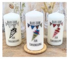 Lade das Bild in den Galerie-Viewer, Kerze zur Einschulung "Aster" Schultüte