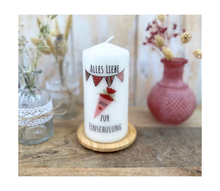 Lade das Bild in den Galerie-Viewer, Kerze zur Einschulung "Aster" Schultüte