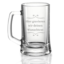Load image into Gallery viewer, Bierkrug mit Gravur Wunschtext, personalisiert mit Wunschtext