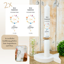 Lade das Bild in den Galerie-Viewer, Kerzenfolie Kommunionkerze "Alara" - personalisiert