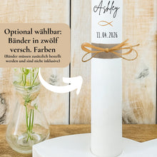 Lade das Bild in den Galerie-Viewer, Kerzenfolie Kommunionkerze "Ashley" - personalisiert