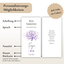 Lade das Bild in den Galerie-Viewer, Kerzenfolie Kommunionkerze "Faya" - personalisiert