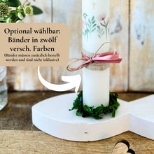 Lade das Bild in den Galerie-Viewer, Kerzenfolie Kommunionkerze "Feline" - personalisiert