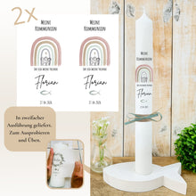 Lade das Bild in den Galerie-Viewer, Kerzenfolie Kommunionkerze "Florian" - personalisiert