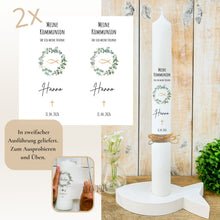 Lade das Bild in den Galerie-Viewer, Kerzenfolie Kommunionkerze "Hanno" - personalisiert