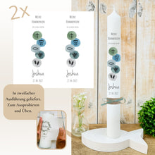 Lade das Bild in den Galerie-Viewer, Kerzenfolie Kommunionkerze "Joshua" - personalisiert