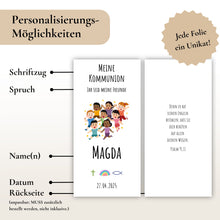 Lade das Bild in den Galerie-Viewer, Kerzenfolie Kommunionkerze "Magda" - personalisiert