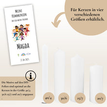 Lade das Bild in den Galerie-Viewer, Kerzenfolie Kommunionkerze "Magda" - personalisiert