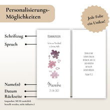 Lade das Bild in den Galerie-Viewer, Kerzenfolie Kommunionkerze "Mareike" - personalisiert