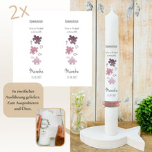 Lade das Bild in den Galerie-Viewer, Kerzenfolie Kommunionkerze "Mareike" - personalisiert