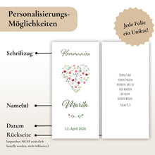 Lade das Bild in den Galerie-Viewer, Kerzenfolie Kommunionkerze "Marita" - personalisiert