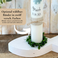 Lade das Bild in den Galerie-Viewer, Kerzenfolie Kommunionkerze "Mark" - personalisiert