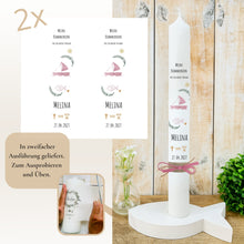 Lade das Bild in den Galerie-Viewer, Kerzenfolie Kommunionkerze "Melina" - personalisiert