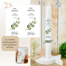 Lade das Bild in den Galerie-Viewer, Kerzenfolie Kommunionkerze "Merlin" - personalisiert