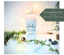 Charger l'image dans la galerie, Weihnachtskerze/Adventskerze * Glückslicht 2025 * Dekokerze