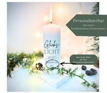 Charger l'image dans la galerie, Weihnachtskerze/Adventskerze * Glückslicht 2025 * Dekokerze