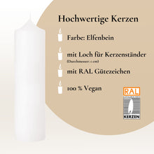 Load image into Gallery viewer, Hochzeitskerze "Romy" *Hand in Hand ein Leben lang" Spruch* - personalisiert