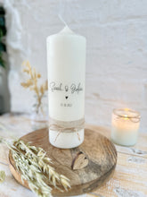 Charger l'image dans la galerie, Bougie de mariage "Sarah" mini coeur - personnalisée