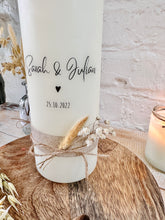 Charger l'image dans la galerie, Bougie de mariage "Sarah" mini coeur - personnalisée