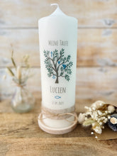 Load image into Gallery viewer, Christening candle / confirmation candle "Pepe" tree of life - personalised