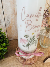 Charger l'image dans la galerie, Hochzeitskerze "Camilla" Blumenwiese | altrosa - personalisiert
