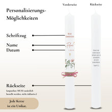 Load image into Gallery viewer, Kommunionkerze Wildblumen rosa – Ansicht 3