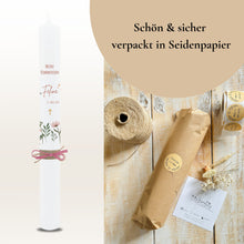 Load image into Gallery viewer, Kommunionkerze Wildblumen rosa – Ansicht 7