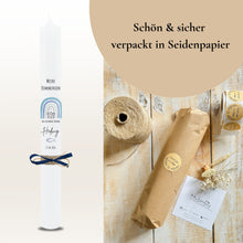 Load image into Gallery viewer, Kommunionkerze Lebensbaum Symbole rosa – Ansicht 7