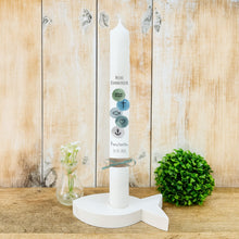 Lade das Bild in den Galerie-Viewer, Kommunionkerze "Konstantin" christliche Symbole - personalisiert