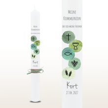 Lade das Bild in den Galerie-Viewer, Kommunionkerze „Kort" - personalisiert