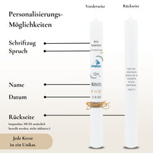 Load image into Gallery viewer, Kommunionkerze Segelboot blau – Ansicht 3