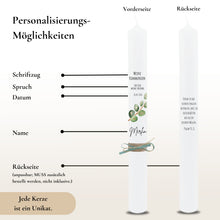 Load image into Gallery viewer, Kommunionkerze Eukalyptuszweig Eukalyptus – Ansicht 3