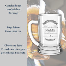 Load image into Gallery viewer, Bierkrug TAVERNA mit Gravur Oldschool – Ansicht 3