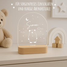 Load image into Gallery viewer, Personalisiertes Nachtlicht für Babys mit Namen Datum - Individuelle Geschenke Baby