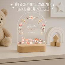 Load image into Gallery viewer, Personalisiertes Nachtlicht für Babys mit Namen Datum Eule - Individuelle Geschenke Baby