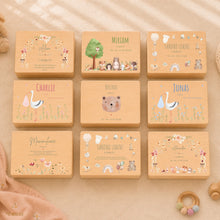 Lade das Bild in den Galerie-Viewer, Erinnerungsbox Baby mit Deckel Motiv Bärchen personalisiert – Ansicht 7