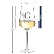 Charger l'image dans la galerie, Leonardo Weinglas mit Gravur Monogramm als Geburtstagsgeschenk