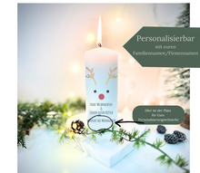 Lade das Bild in den Galerie-Viewer, Weihnachtskerze/Adventskerze * Rudolf Rentier/Reh * Dekokerze