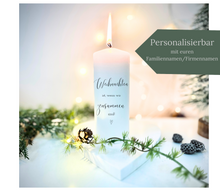 Lade das Bild in den Galerie-Viewer, Weihnachtskerze/Adventskerze * Simi Weihnachtswünsche * Dekokerze