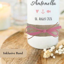 Load image into Gallery viewer, Taufkerze "Antonella" Blumen Regenbogen - personalisiert