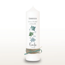 Lade das Bild in den Galerie-Viewer, Kommunionkerze "Emilio" - personalisiert