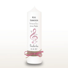 Lade das Bild in den Galerie-Viewer, Kommunionkerze "Frederike" - personalisiert