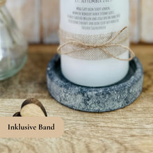 Charger l'image dans la galerie, Taufkerze "Marina" Eukalyptusfisch Spruch - personalisiert