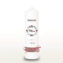 Lade das Bild in den Galerie-Viewer, Kommunionkerze "Mira" - personalisiert