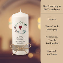 Charger l'image dans la galerie, Trauerkerze "Birke"
