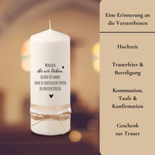 Load image into Gallery viewer, Trauerkerze "Eiche"