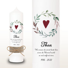 Load image into Gallery viewer, Trauerkerze "Thea" - personalisiert