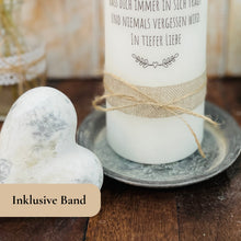 Load image into Gallery viewer, Trauerkerze "Wolfi" - personalisiert